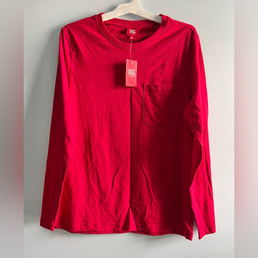 Family Pajamas Men Red Sleep Top